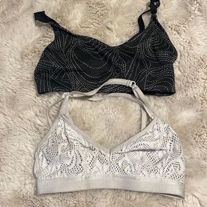 Two girls sports bras